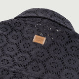 Crochet Button Up - Black