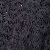 Crochet Button Up - Black