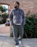 Mohair Snap Pants - Charcoal