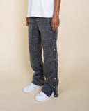 Mohair Snap Pants - Charcoal