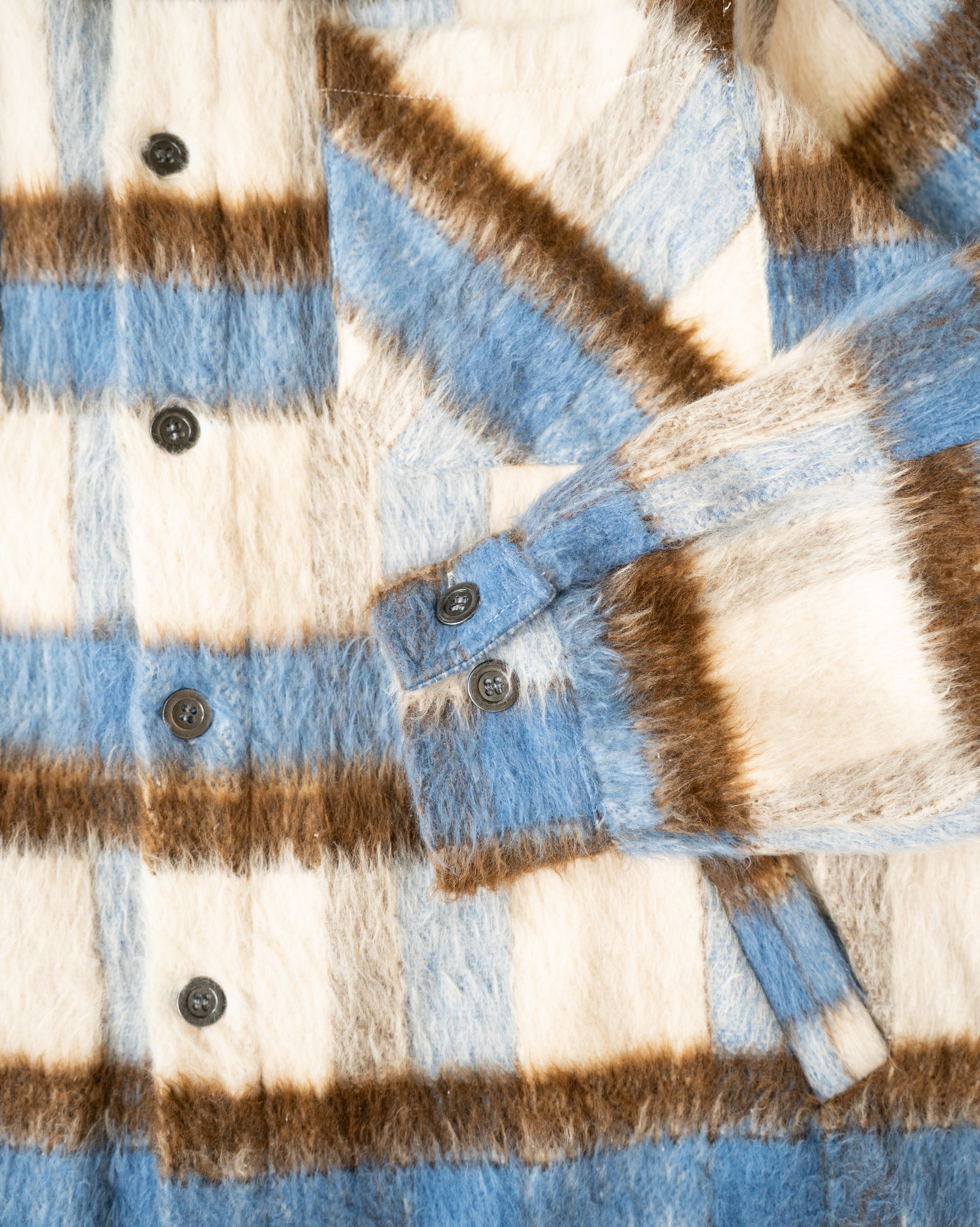 EPTM Side Slit Flannel - Blue/Brown
