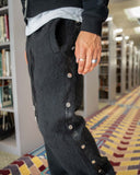 Mohair Snap Pants - Black