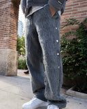 Mohair Snap Pants - Charcoal