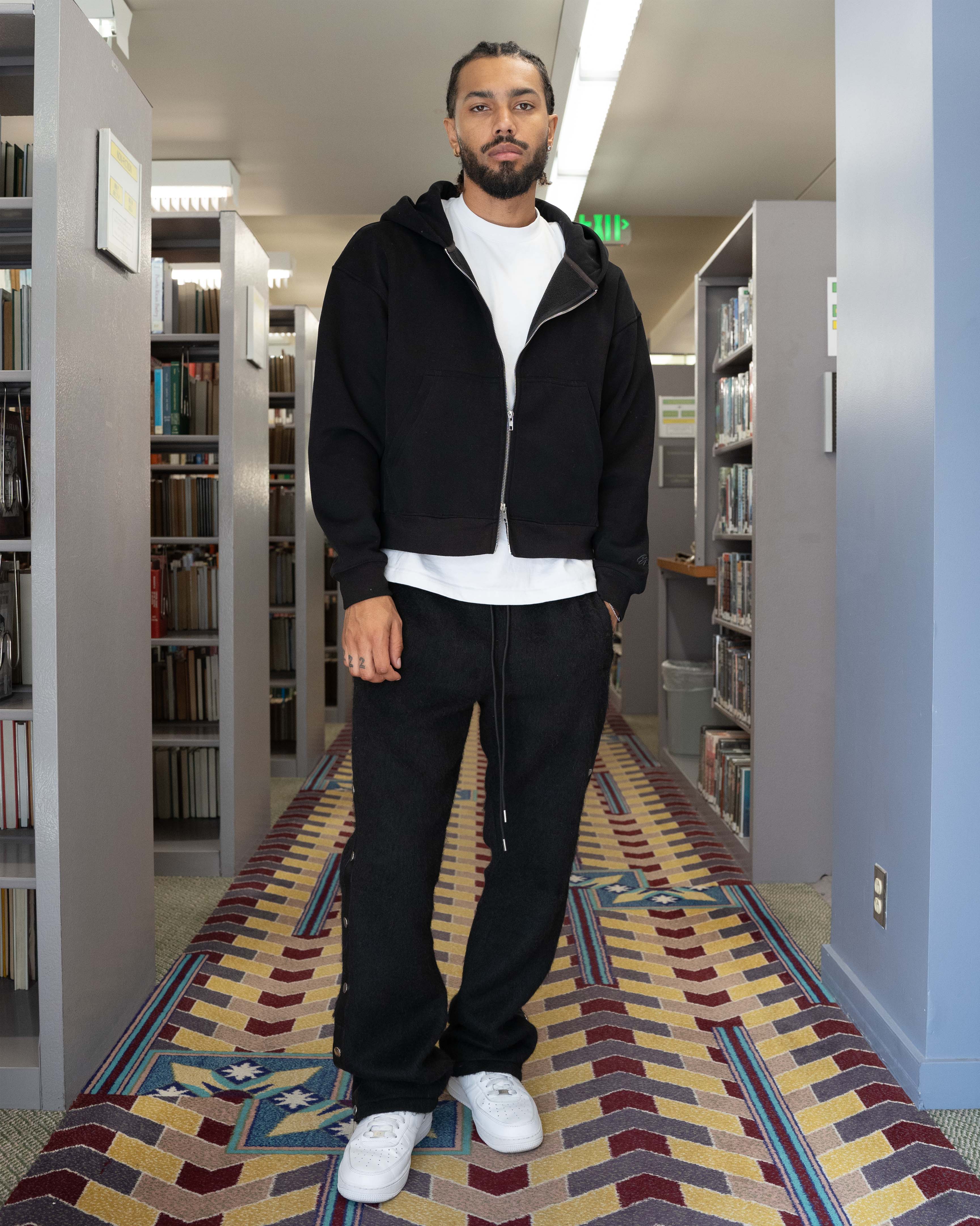 Mohair Snap Pants - Black