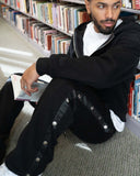 Mohair Snap Pants - Black