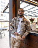 Mohair Snap Pants -Khaki