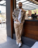 Mohair Snap Pants -Khaki