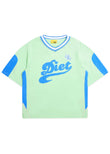 League Tee - Lime/Blue