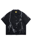 Lightning Button Up - Black