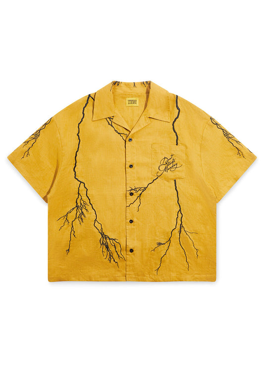 Lightning Button Up - Yellow