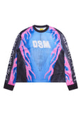 MX Flame Jersey - Black/Blue/Pink