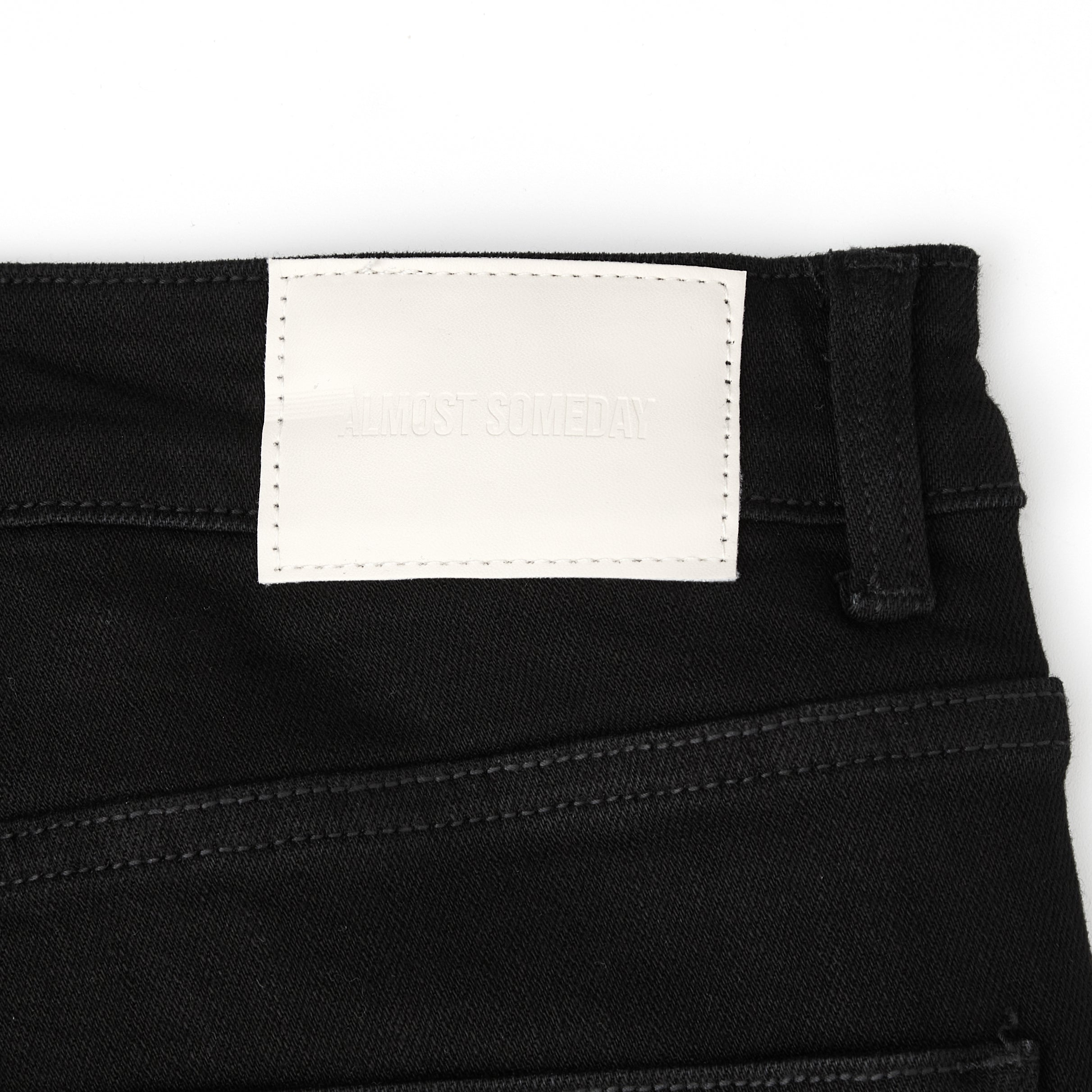 Solomon Rhinestone Straight Leg Denim - Black