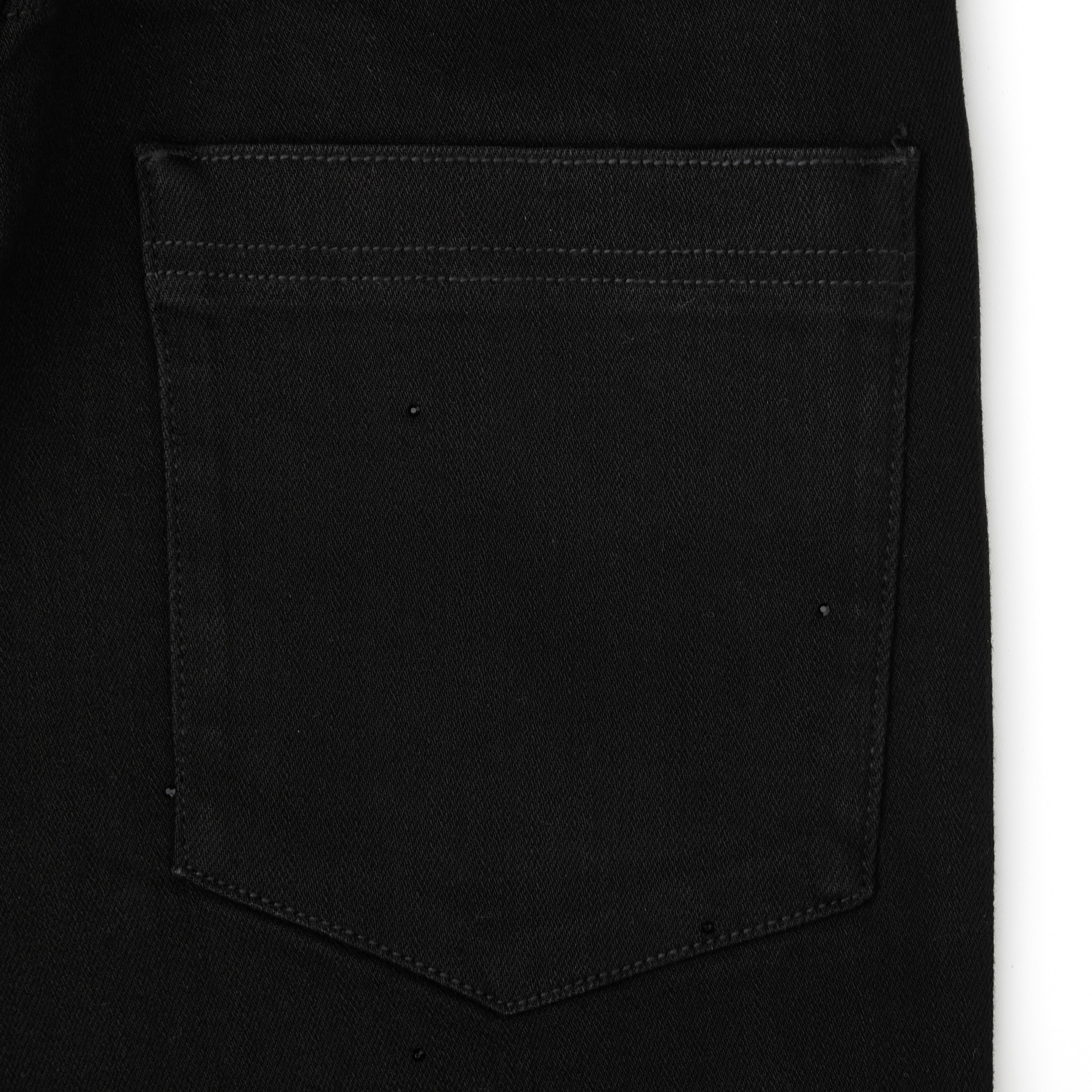 Solomon Rhinestone Straight Leg Denim - Black