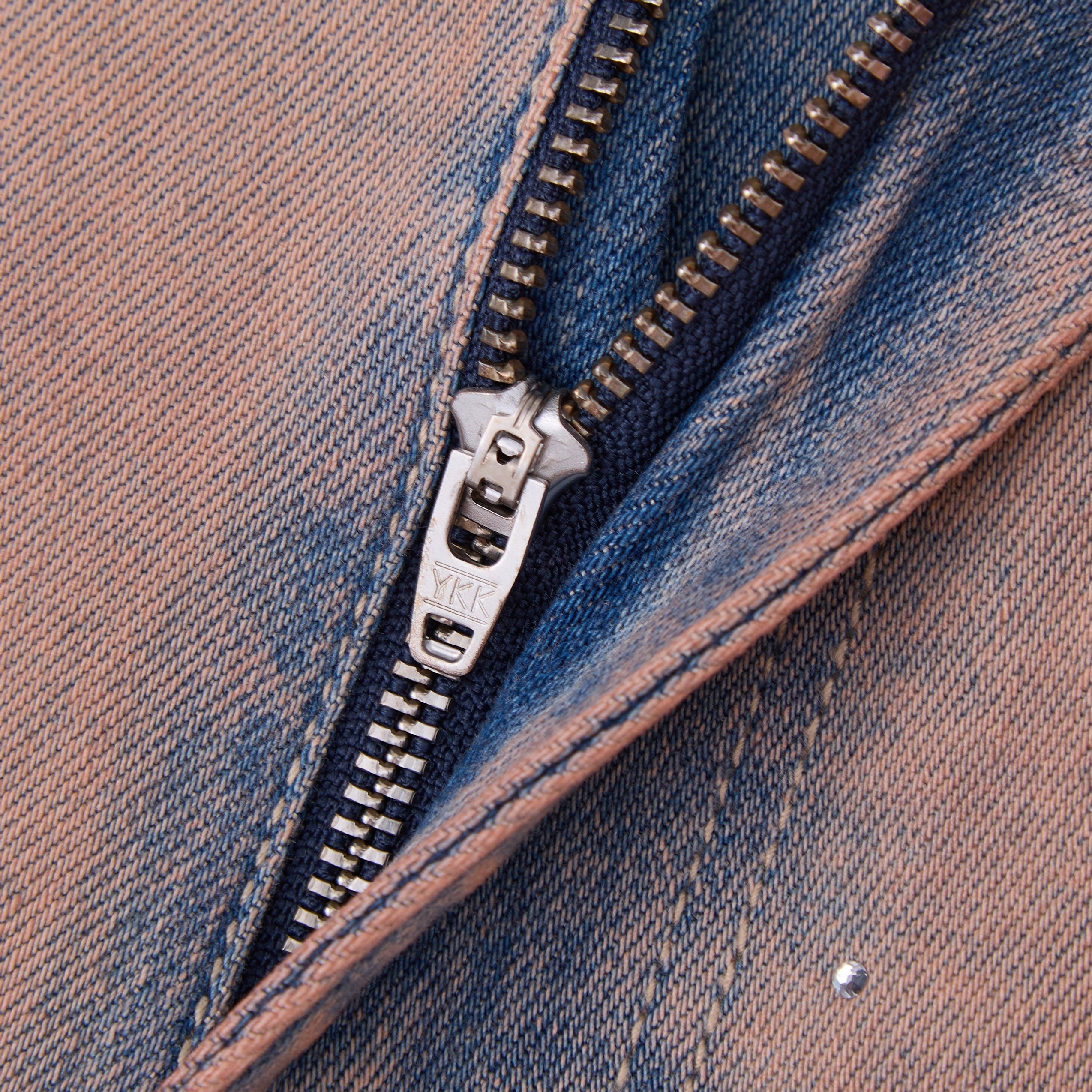 Solomon Rhinestone Denim Jorts - Maroon