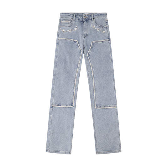 Belfort Straight Leg Denim - Light Blue