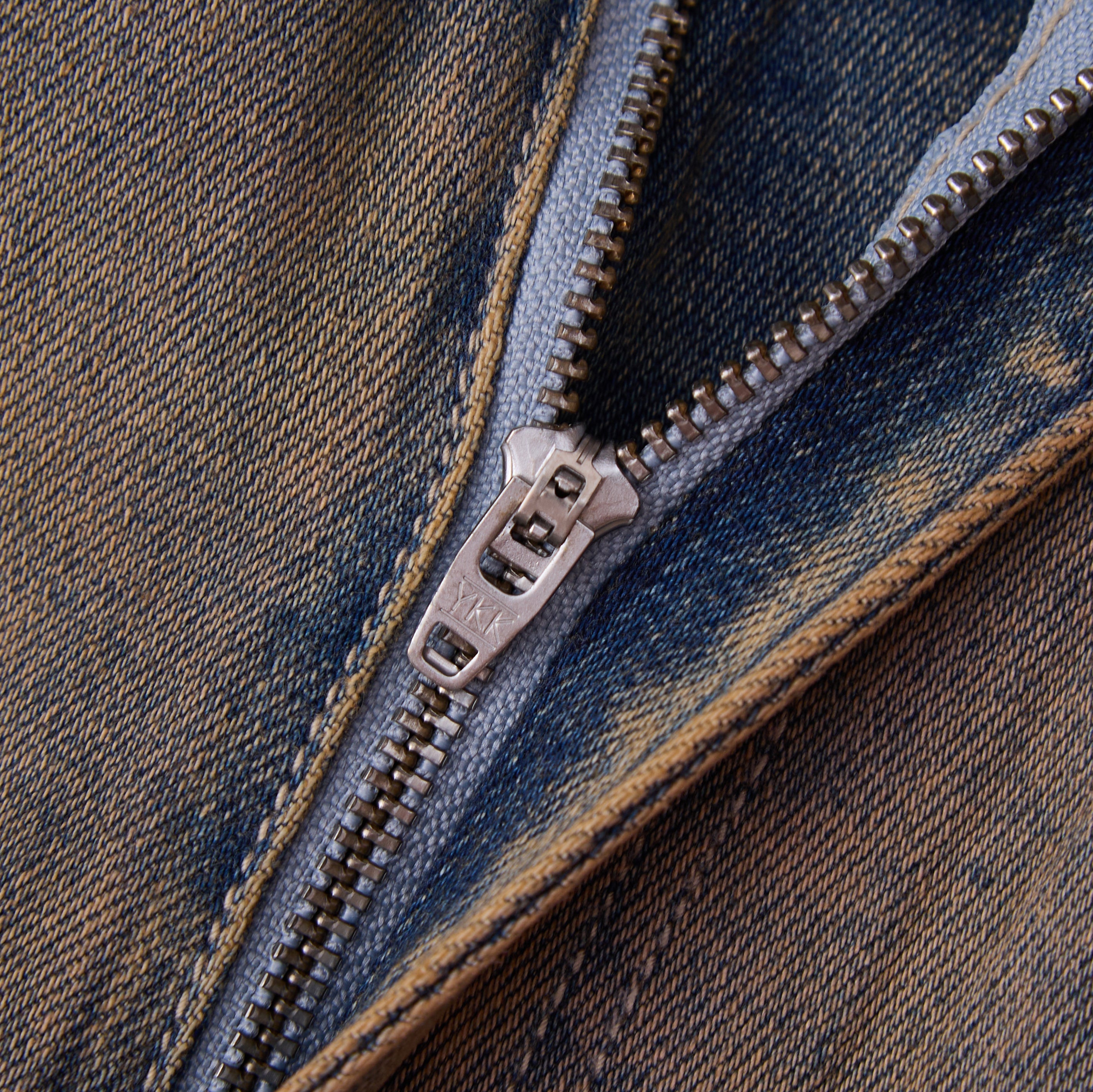 Solomon Rhinestone Straight Leg Denim - Light Blue