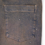 Solomon Rhinestone Straight Leg Denim - Light Blue