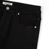 Solomon Rhinestone Straight Leg Denim - Black