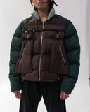 "Daphne" Layered Utility Puffer Jacket (Forest)