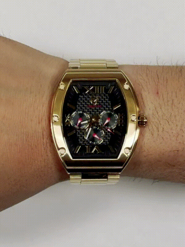 MJ122SS - MAJOR GOLD / BLACK / SS BAND