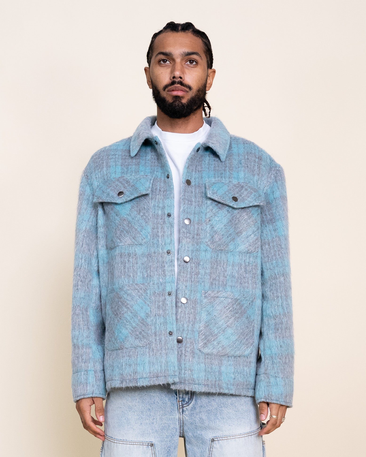 EPTM Mohair Chore Coat - Turquoise