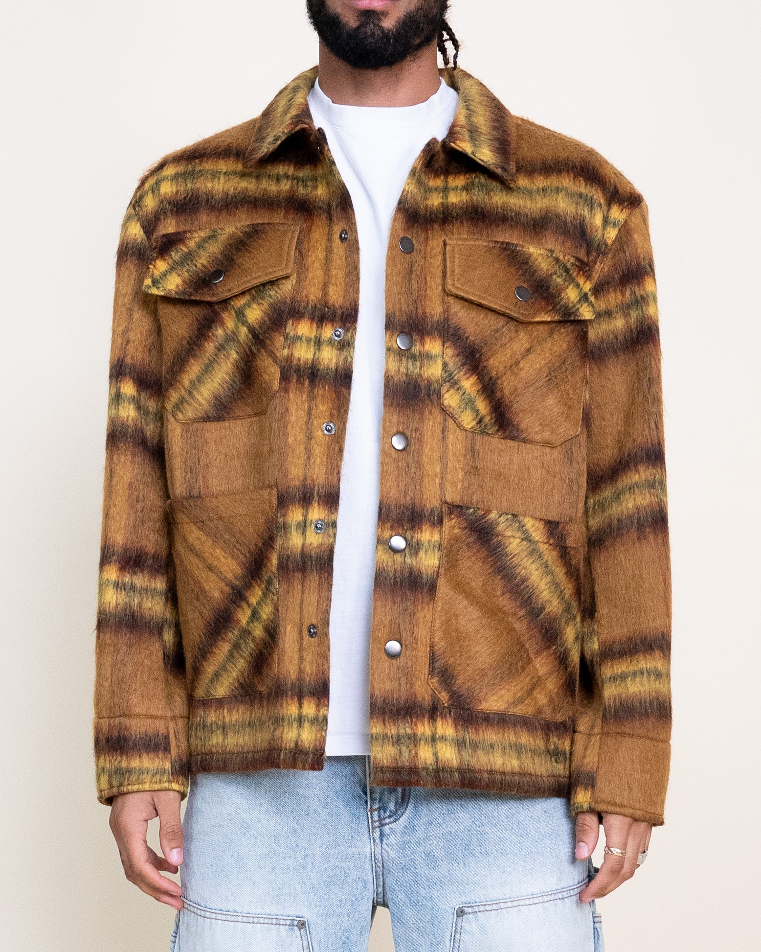 EPTM Mohair Chore Coat - Mustard