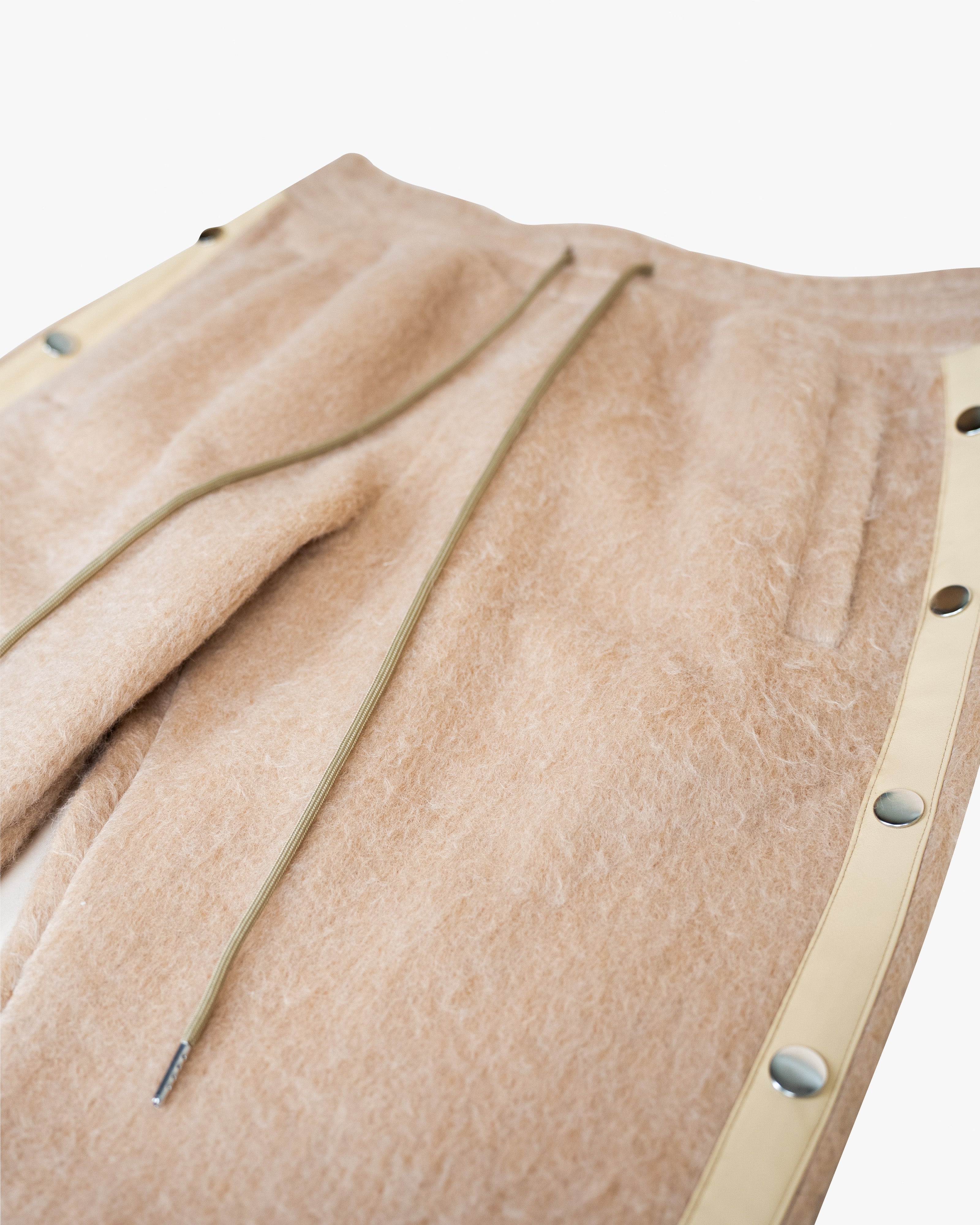 Mohair Snap Pants -Khaki