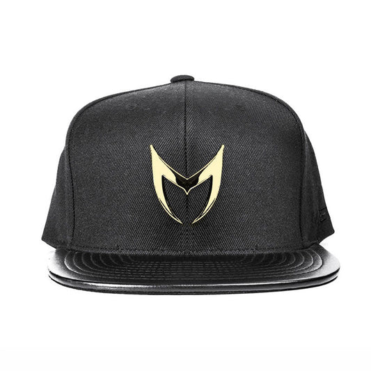 MSTR X Mitchell & Ness Snapback Hat - Champagne Gold & Black