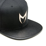 MSTR X Mitchell & Ness Snapback Hat - Rose Gold & Black