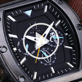 MJ117SW - MAJOR TITANIUM/ BLACK / LEATHER BAND