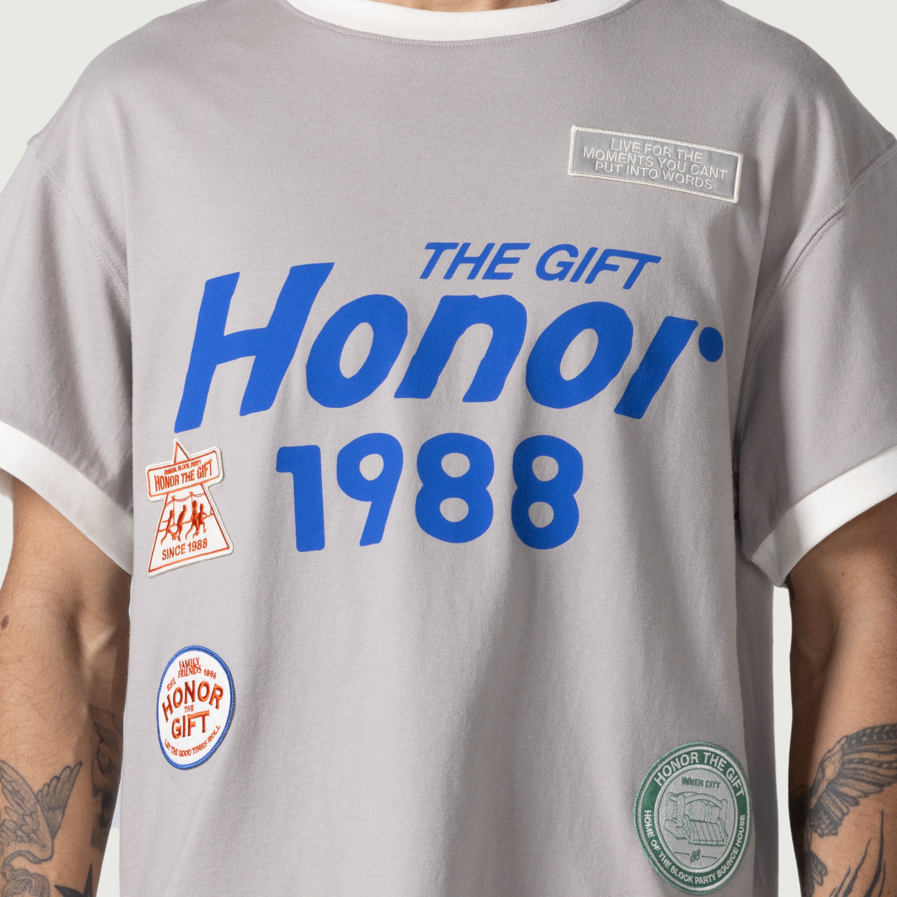 Multi Box T-Shirt- Stone