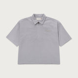 Textured Knit Qtr Zip - Grey