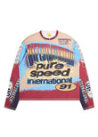 MX Racing Jersey - Tan/Blue/Multi