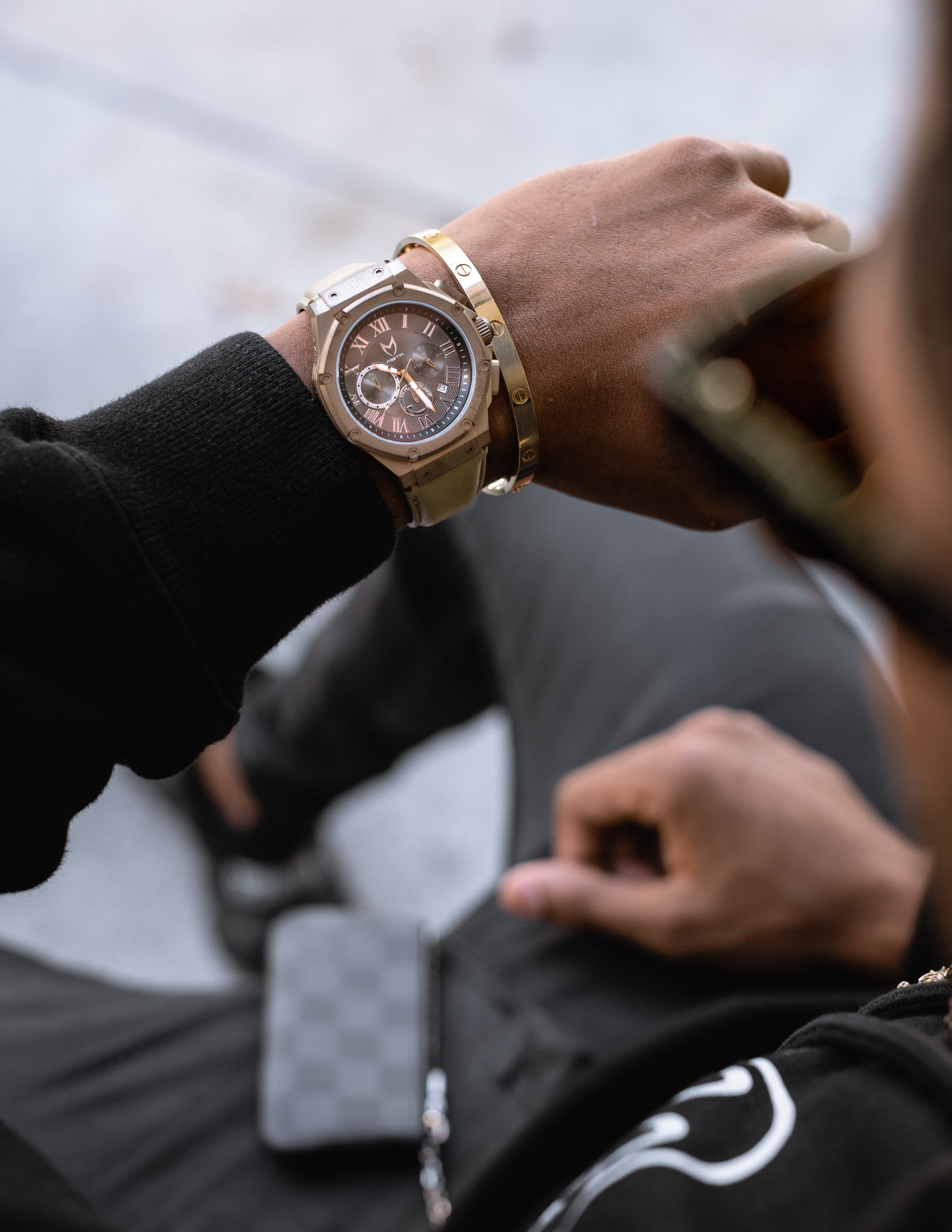 AM1020SS - AMBASSADOR KHAKI GOLD / BLACK / STEEL