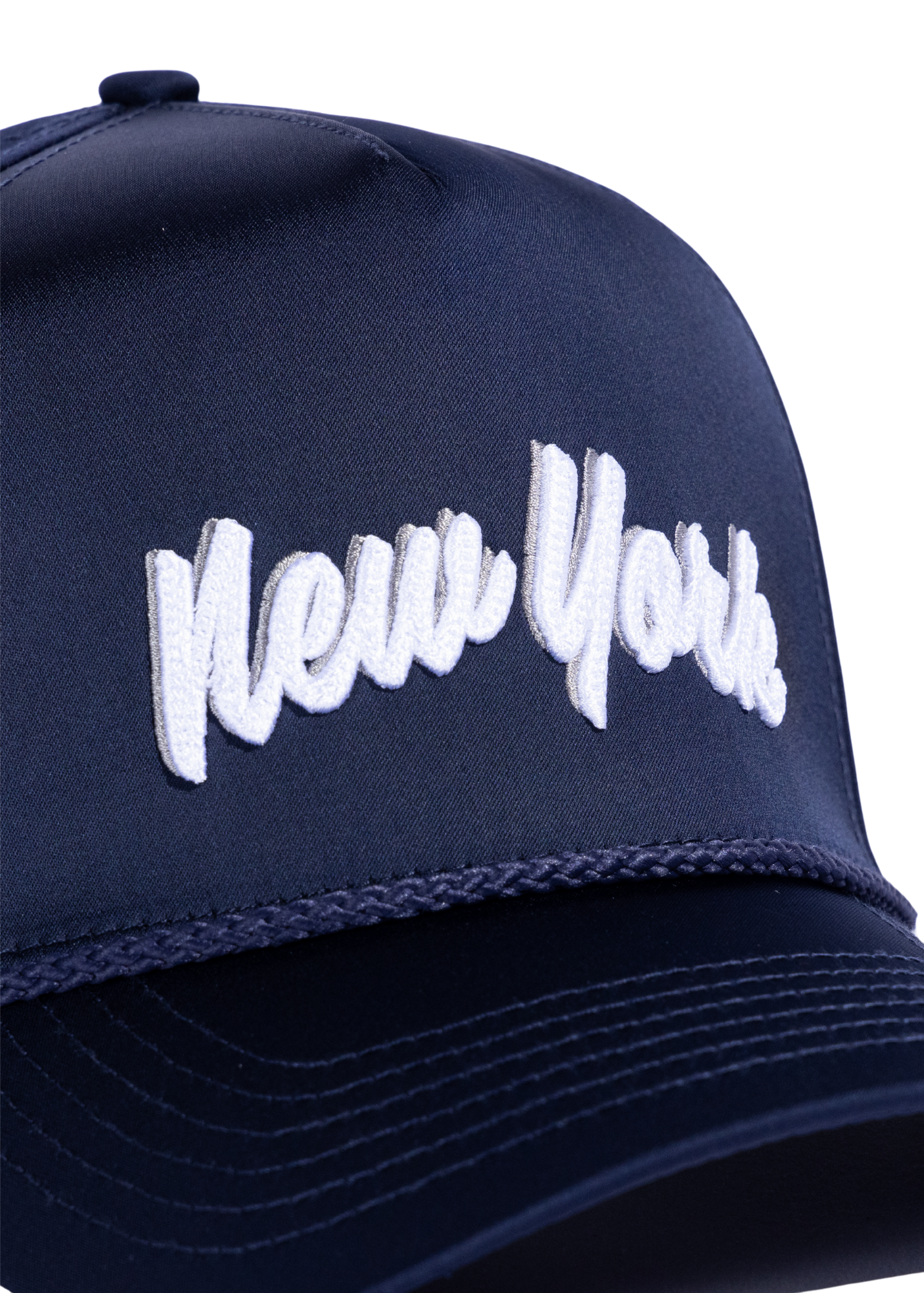 New York Souvenir Hat (Navy Satin)