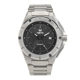 NOBLE AUTOMATIC / SILVER WITH CARBON FIBER - STAINLESS STEEL LINKS