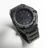 NO104SS - MSTR NOBLE AUTOMATIC / ALL BLACK WITH CARBON FIBER - STAINLESS STEEL LINKS
