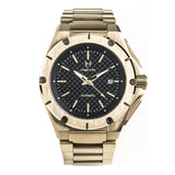 NO105SS - NOBLE CHAMPAGNE GOLD AUTOMATIC / BLACK / SS BAND