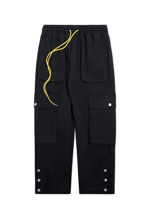 Nylon Cargo Pants - Black