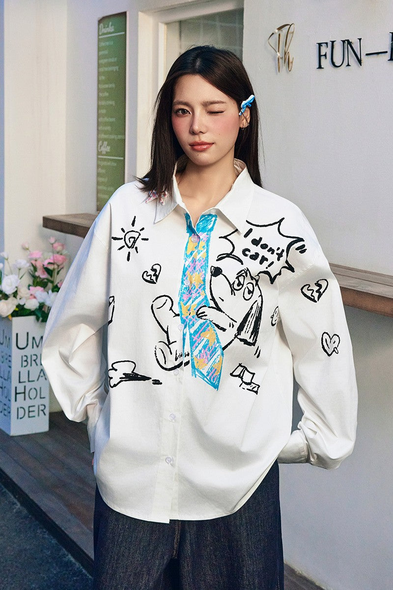 Graffiti Dog Tie Shirt