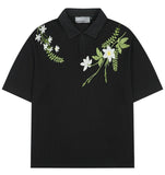 Embroidered Floral Wreath loose Polo