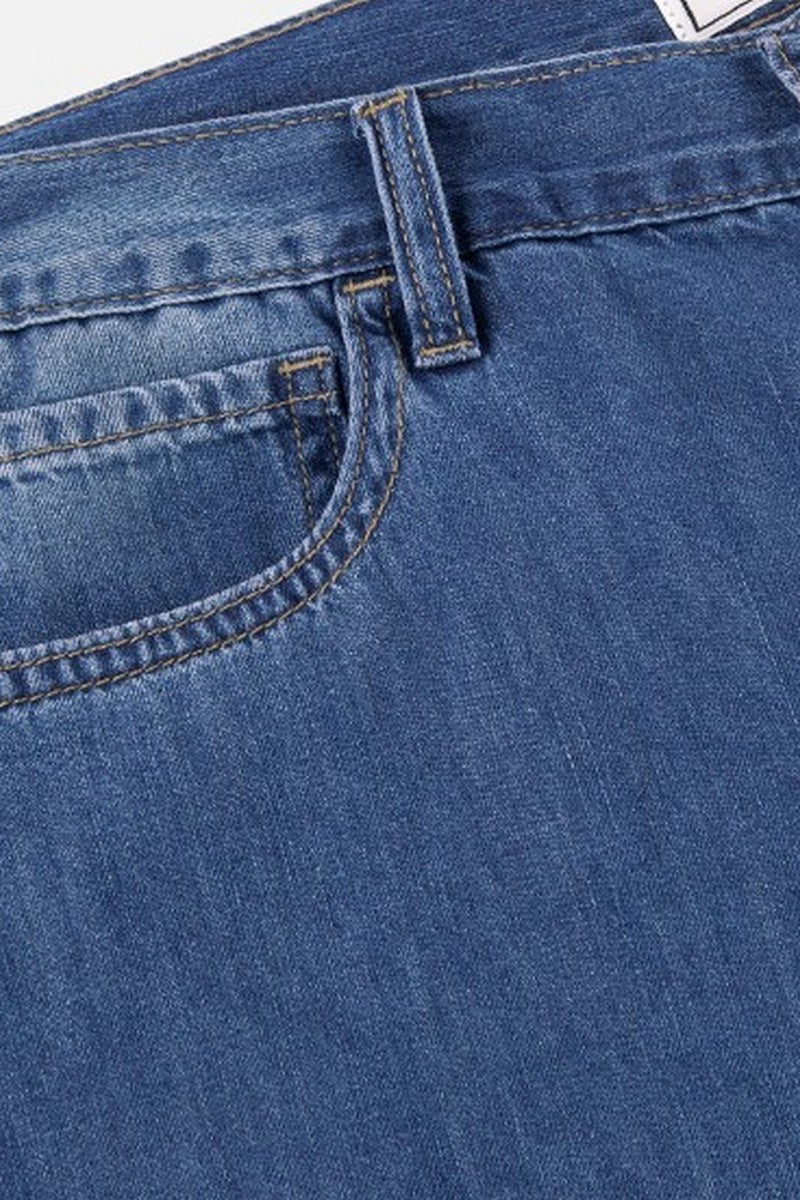 Cooling Washed Straight Jeans