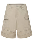 Pleated Pocket Utility Shorts