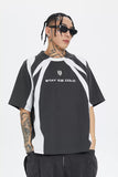 Deconstructed Heavy Print Polo Shirt