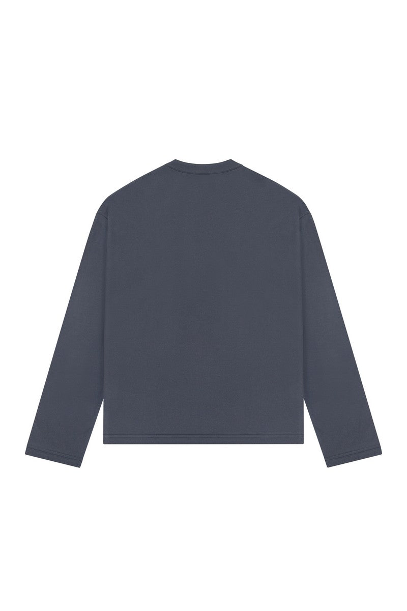 Boxy Henley Long Sleeve Tee