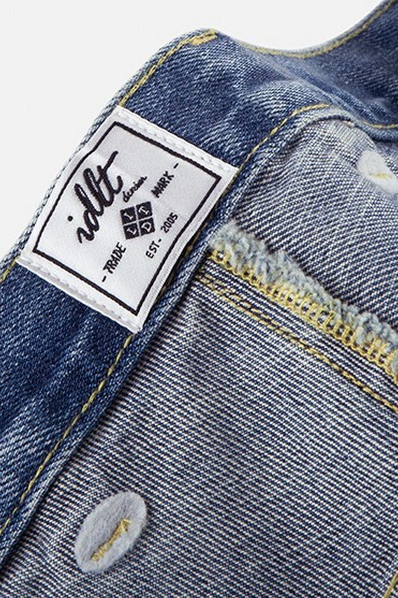 Washed Blade Cut Jeans