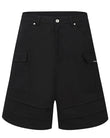 Pleated Pocket Utility Shorts