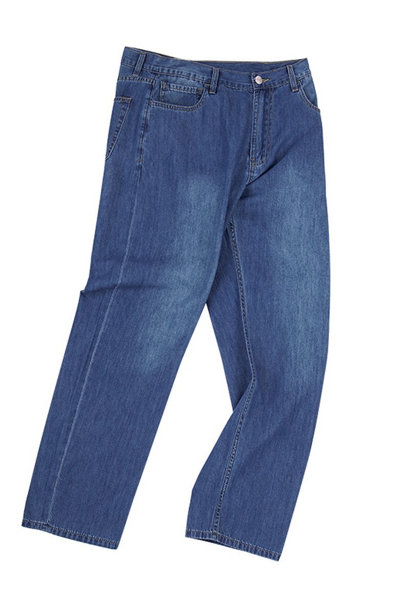 Cooling Washed Straight Jeans
