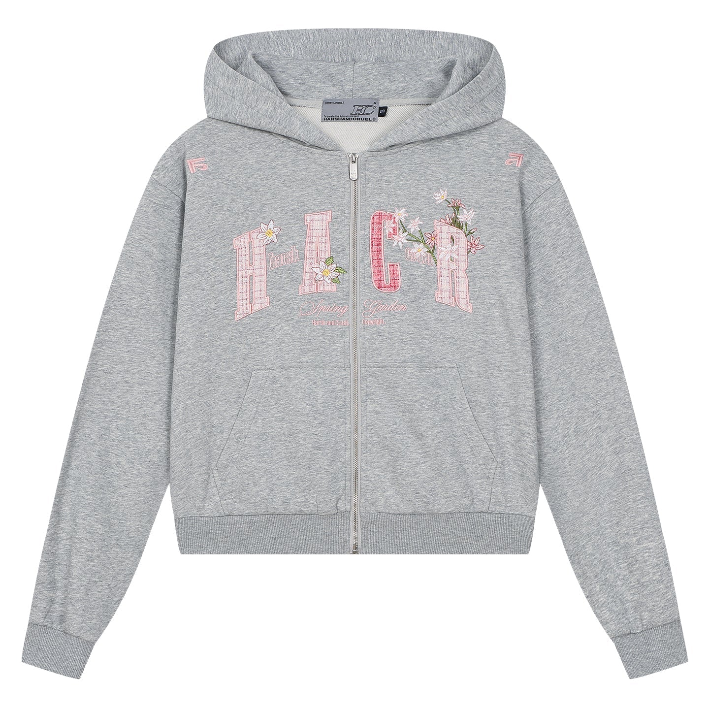 Flower Patchwork Zip Hoodie