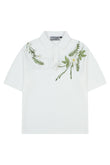 Embroidered Floral Wreath loose Polo